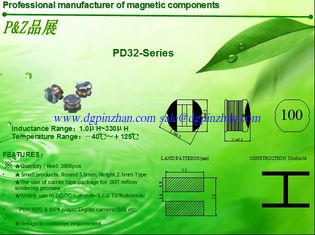 China PD32 Series 1.0μH~330μH Unshield SMD Power Inductors Round Size supplier