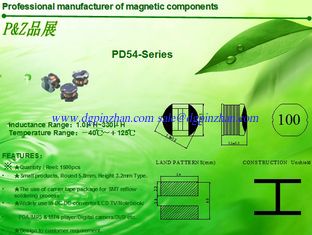 China PD54 Series 1.5μH~330μH SMD Unshield Power Inductors Round Size supplier