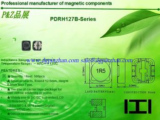 China PDRH127B Series 3.3uH~1000uH Manganese-zinc material high current Square High quality competitive SMD Power Inductors supplier