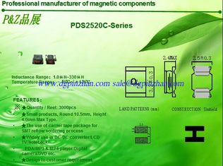 China PDS2520C Series 1.0uH~330uH Square Unshielded SMD Power Inductors supplier